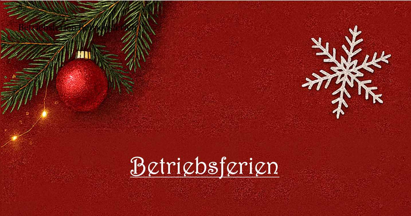 Betriebsferien Titelbild